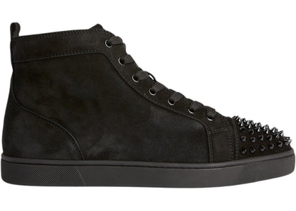 Christian Louboutin Lou Spikes Flat Black Black - authentic Christian Louboutin sneakers