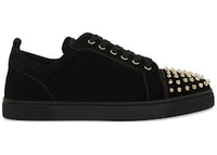 Christian Louboutin Louis Junior Spikes Black Suede
