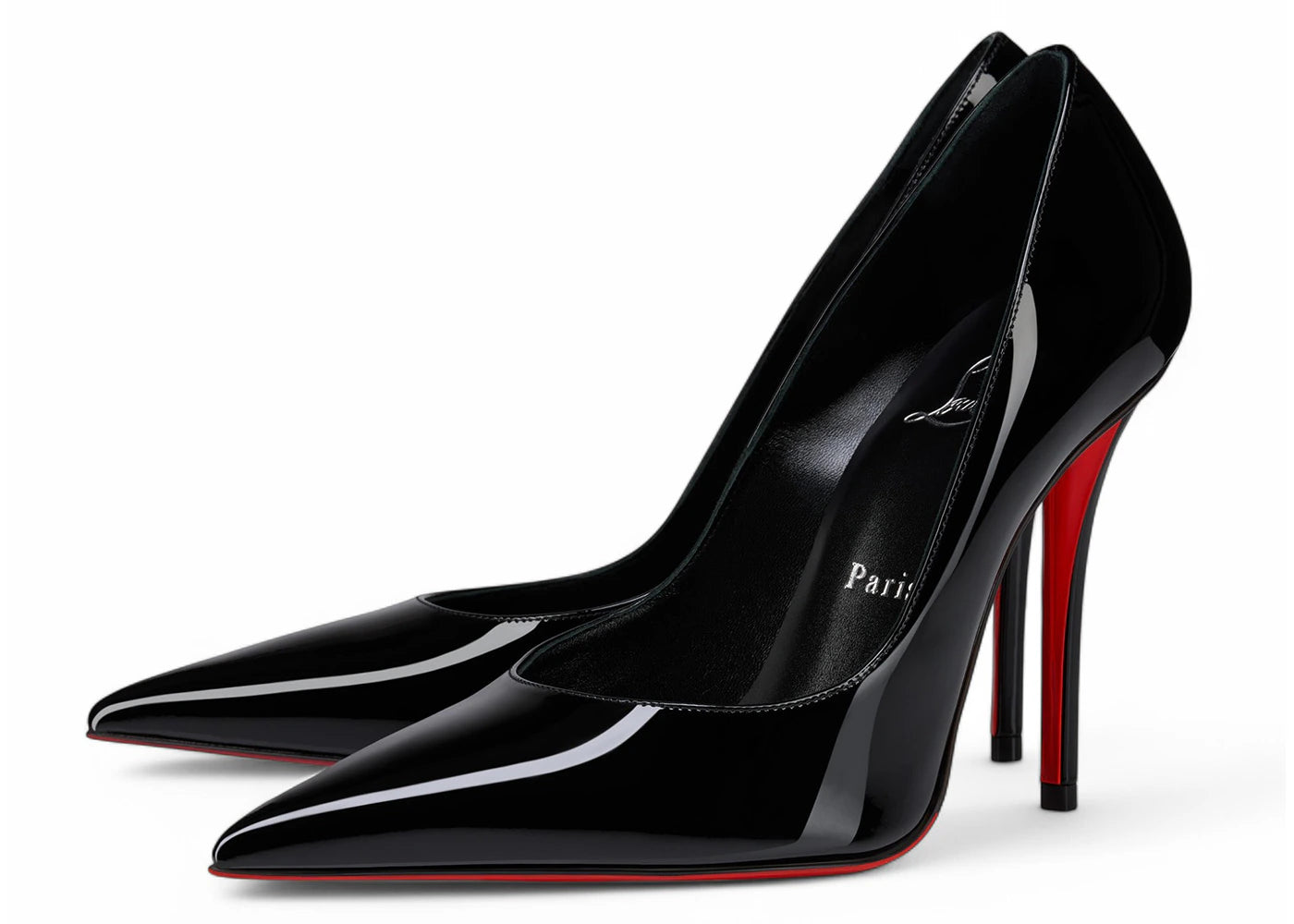Christian Louboutin Miss Z 100mm Pump Black Patent Calf Leather - vue secondaire A