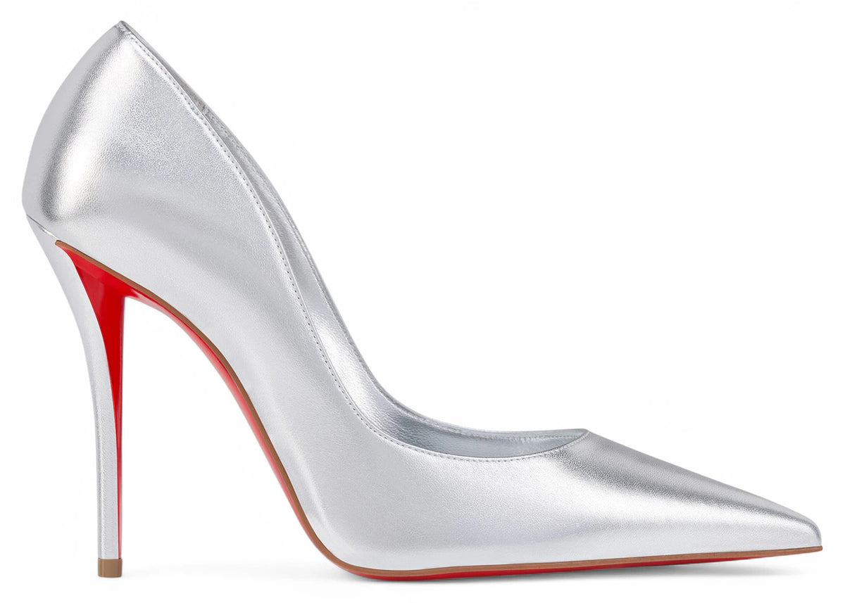 Christian Louboutin Miss Z 100mm Pump Silver Laminated Nappa Leather - vue secondaire A