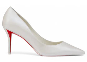 Christian Louboutin Miss Z 80mm Pump Bianco Pearlescent Nappa Leather - vue 360
