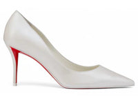 Christian Louboutin Miss Z 80mm Pump Bianco Pearlescent Nappa Leather
