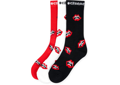 Chrome Hearts 3er-Pack Chomper Socken Mehrfarbig