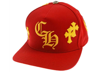 Chrome Hearts 5 Panel Baseball Cap Cherry