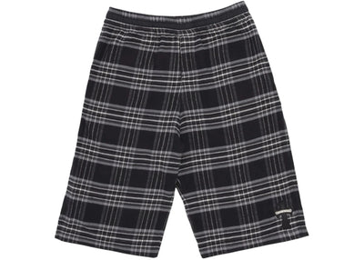 Chrome Hearts After School Cross Patch Flannel Shorts Grey