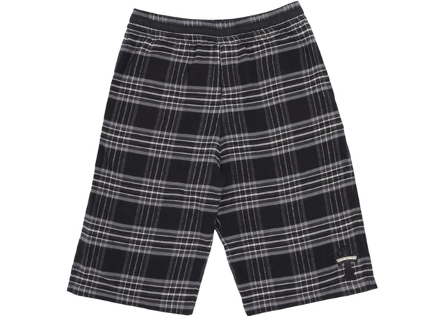 Chrome Hearts After School Cross Patch Flannel Shorts Grey