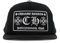 Chrome Hearts CH Hollywood Trucker Hat Schwarz/Schwarz