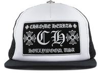 Chrome Hearts CH Hollywood Trucker Hat Schwarz/Weiß