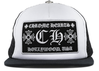 Chrome Hearts CH Hollywood Trucker Hat Schwarz/Weiß