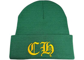 Chrome Hearts CH Logo Beanie Green/Yelllow - vue 360