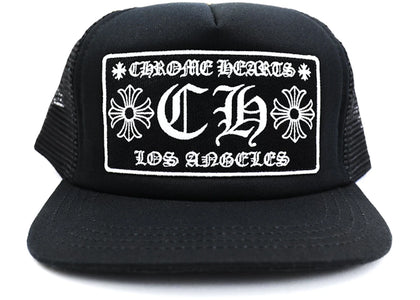 Chrome Hearts CH Los Angeles Trucker Hat Schwarz/Schwarz