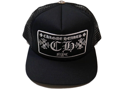Chrome Hearts CH New York City Trucker Kappe Schwarz/Schwarz