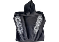 Chrome Hearts Kaschmir Hoodie mit Blumenmuster Schwarz/Weiß