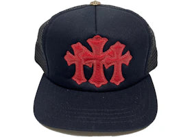 Chrome Hearts Cemetery Trucker Hat Black/Red - vue 360