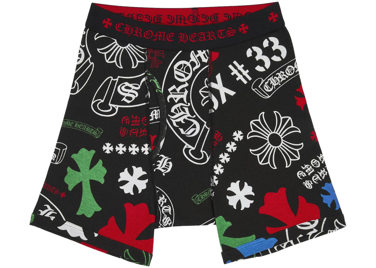 Chrome Hearts Classic Rib Boxer Brief Black/Multicolor - vue secondaire A