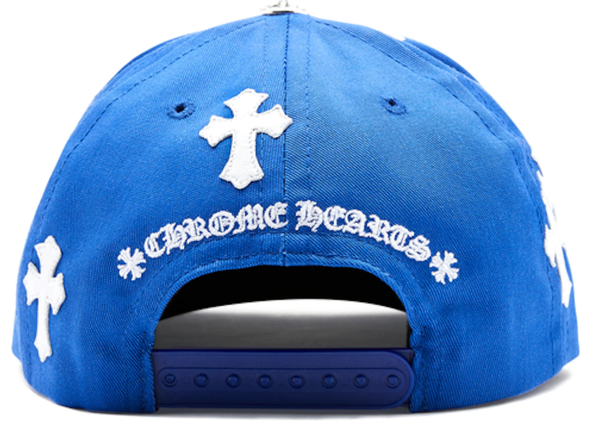 Chrome Hearts Cross Patch Baseball Hat Blue - vue secondaire B