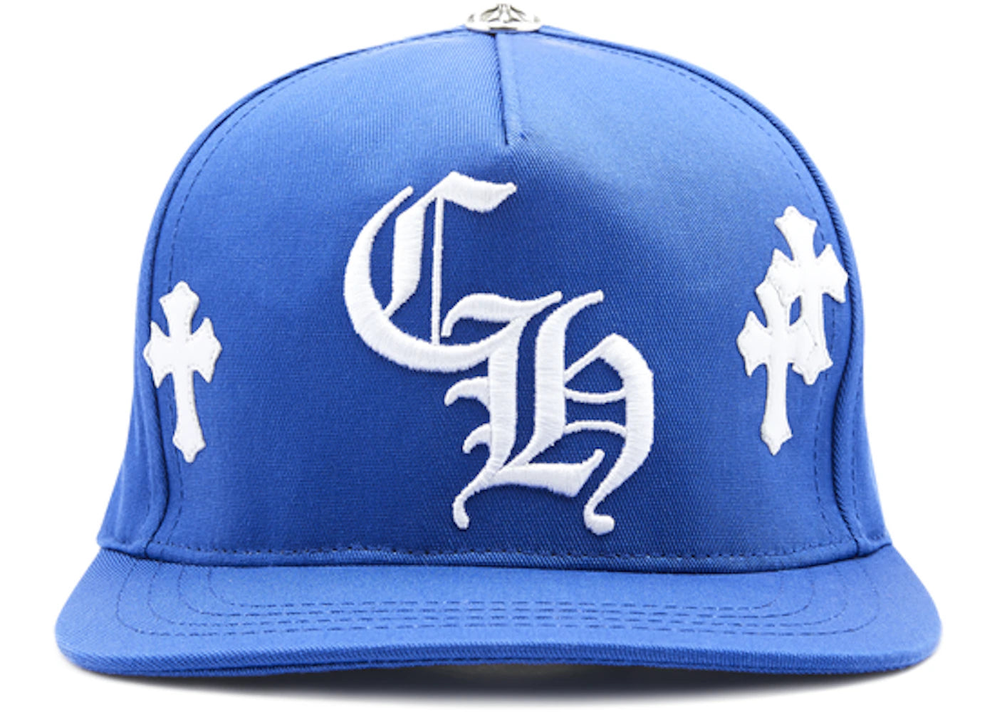 Chrome Hearts Cross Patch Baseballmütze Blau - vue 360