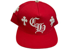 Chrome Hearts Cross Patch Baseball Hat Red - authentic Chrome Hearts product