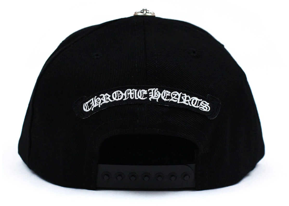 Chrome Hearts Cross Waxed Denim Baseball Cap Black - vue secondaire A