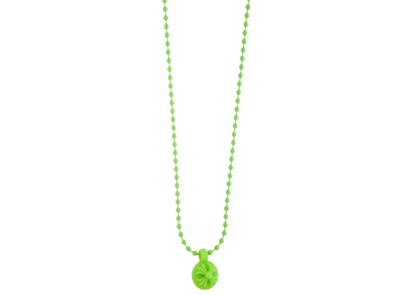 Chrome Hearts Crossball Charm Necklace Green - vue secondaire A