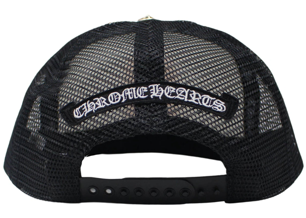 Chrome Hearts Eyechart Trucker Hat Black/White/Red - vue secondaire A