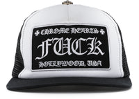 Chrome Hearts FUCK Hollywood Trucker Hat Schwarz/Weiß