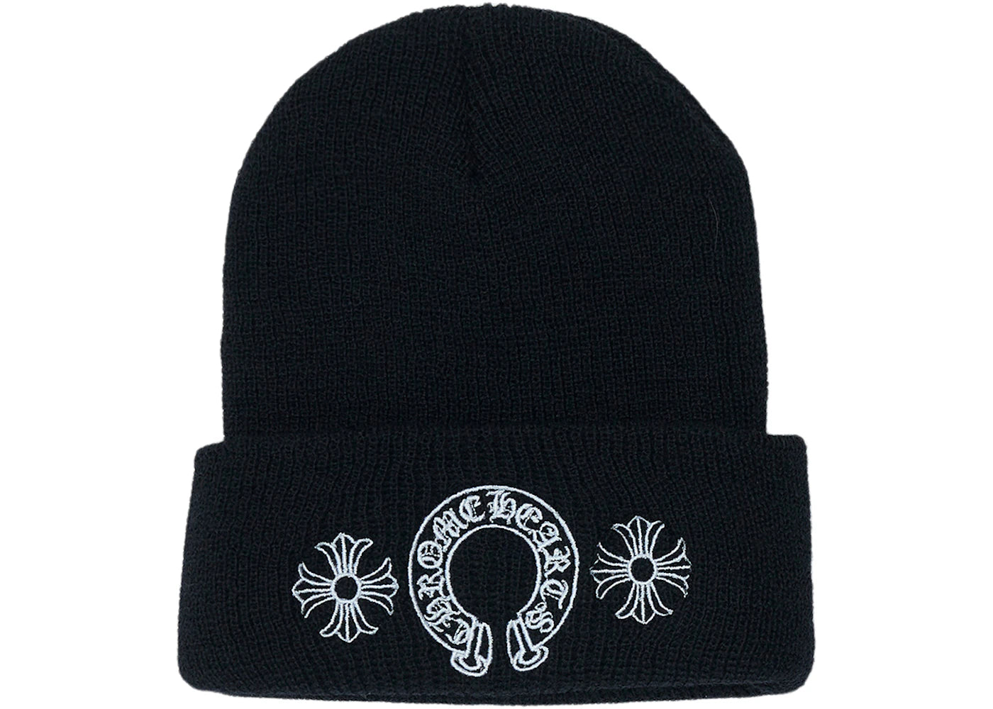 Chrome Hearts Horse Shoe Beanie Schwarz - vue 360
