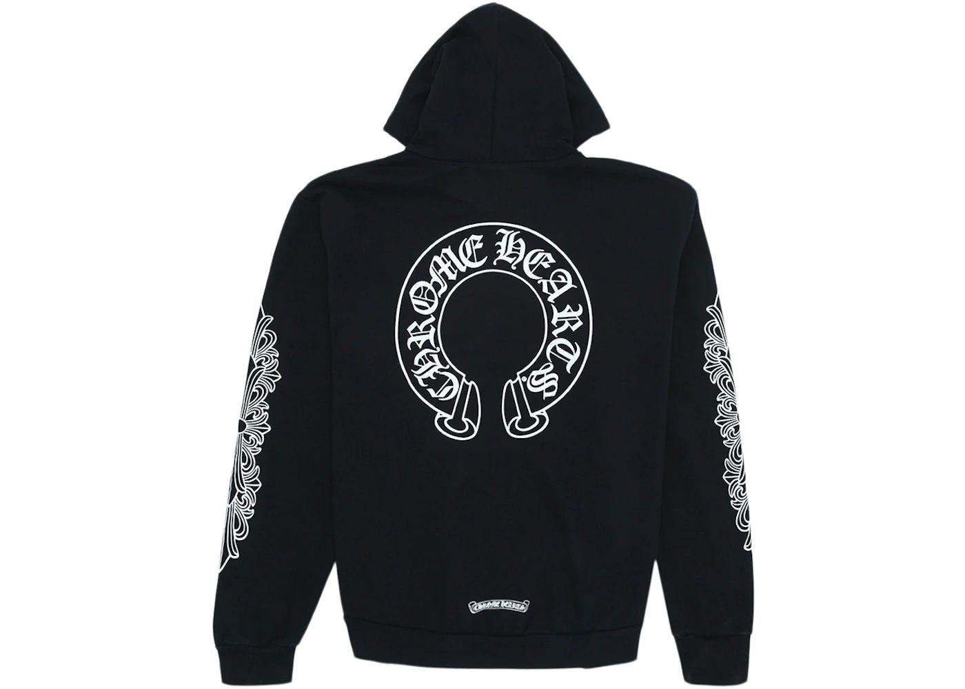 Chrome Hearts Horse Shoe Floral Hoodie Schwarz - vue 360