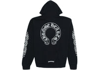 Chrome Hearts Horse Shoe Floral Hoodie Schwarz