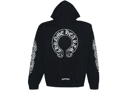 Chrome Hearts Horse Shoe Floral Hoodie Schwarz