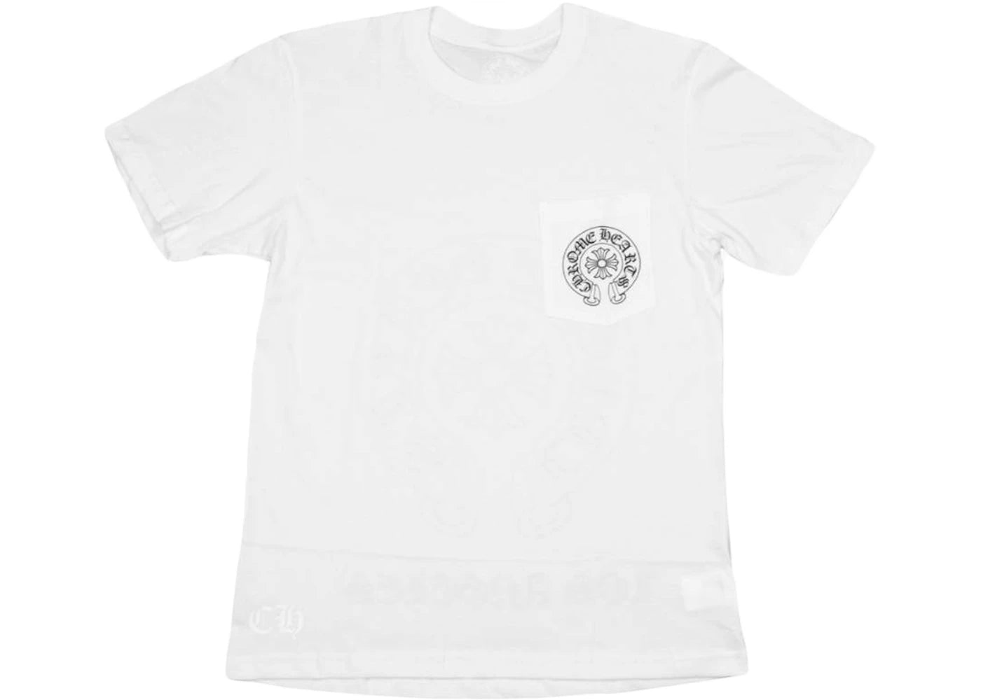 Chrome Hearts Horse Shoe Logo Pocket T-Shirt Weiß - vue secondaire A
