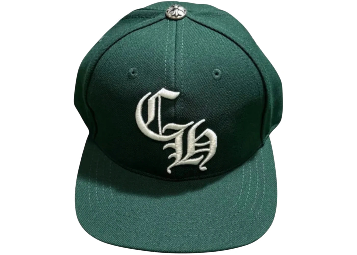 Chrome Hearts Essentials LA Exclusive Baseball Wool Cap Forest Green - vue 360