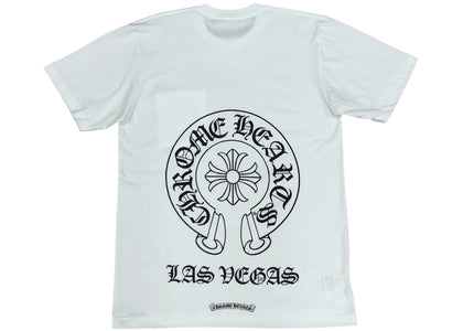 Chrome Hearts Las Vegas Horseshoe Logo T-shirt White - apparel view 2