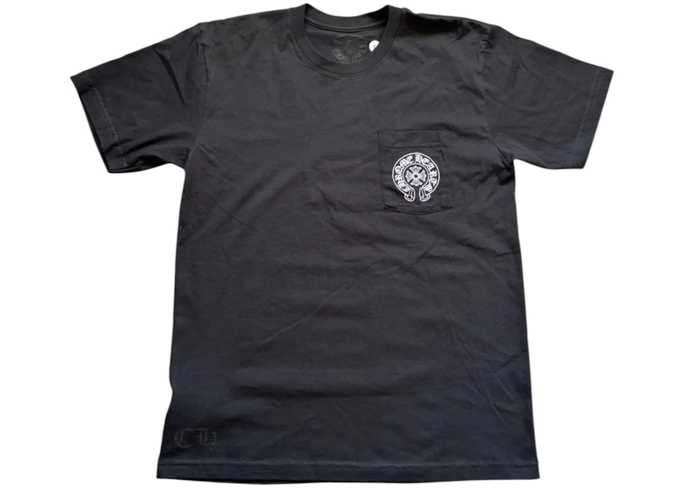 Chrome Hearts Las Vegas Horseshoe Kurzarm-T-Shirt mit Tasche, Schwarz - vue secondaire A
