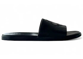 Chrome Hearts Leather Slides Black - authentic Chrome Hearts sneakers