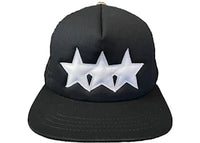 Chrome Hearts Leather Star Trucker Hat Black/White
