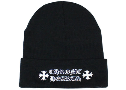 Chrome Hearts Logo Mütze Schwarz