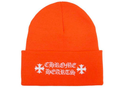 Chrome Hearts Logo Beanie Sicherheitsorange