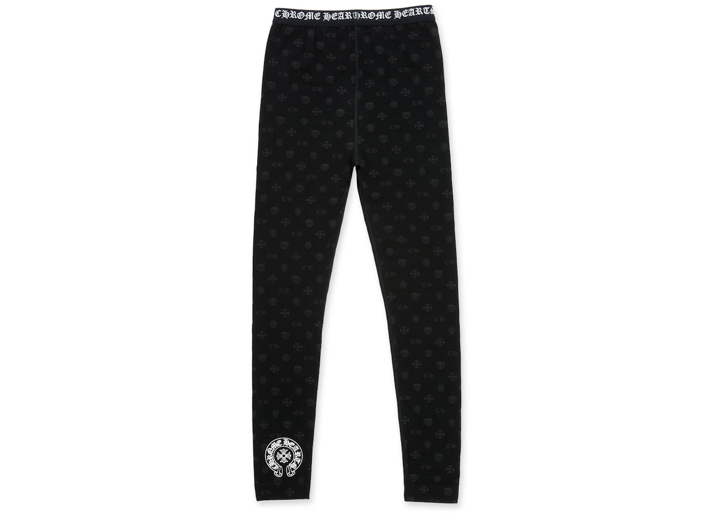 Chrome Hearts Logo Leggings Black/Grey Multilogo - vue secondaire A