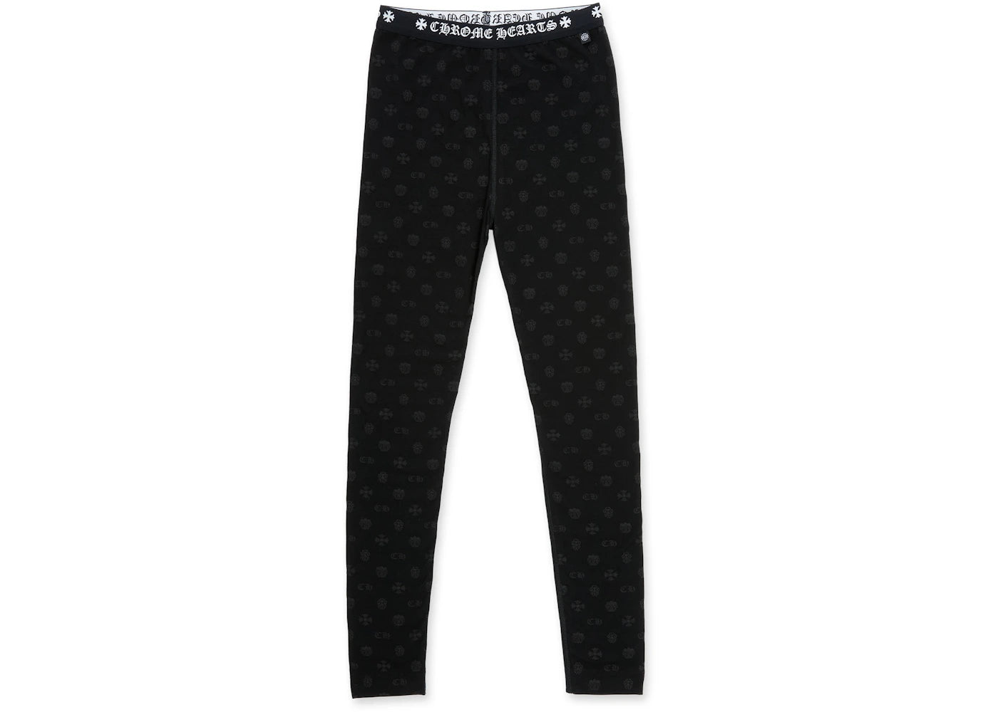 Chrome Hearts Logo Leggings Black/Grey Multilogo - vue 360
