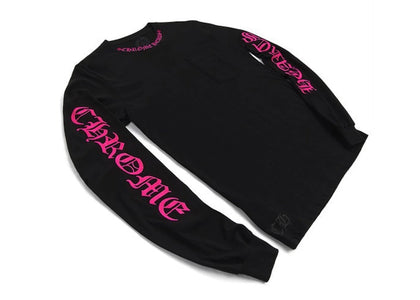 Chrome Hearts Longsleeve Pocket Crew Hot Pink/Black