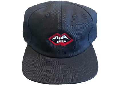 Chrome Hearts Matty Boy Chomper Leder-Strapback-Kappe Schwarz