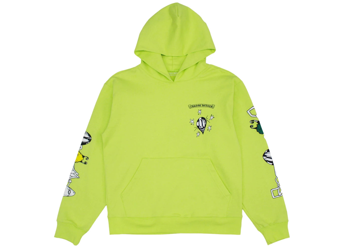 Chrome Hearts Matty Boy Link Hoodie Lime Green - vue secondaire A