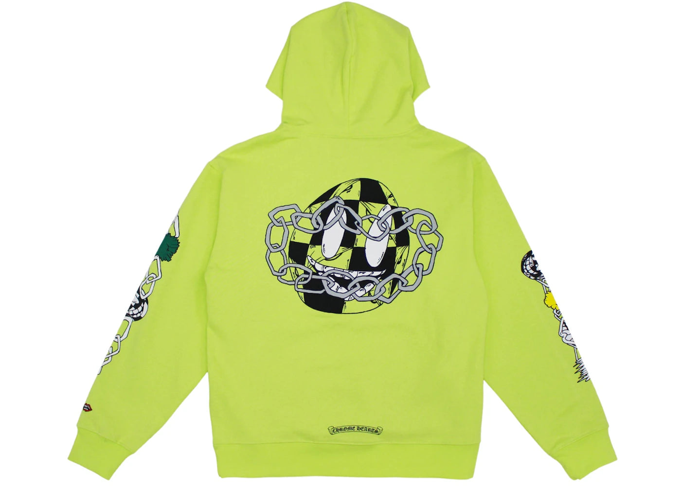 Chrome Hearts Matty Boy Link Hoodie Lime Green - vue 360