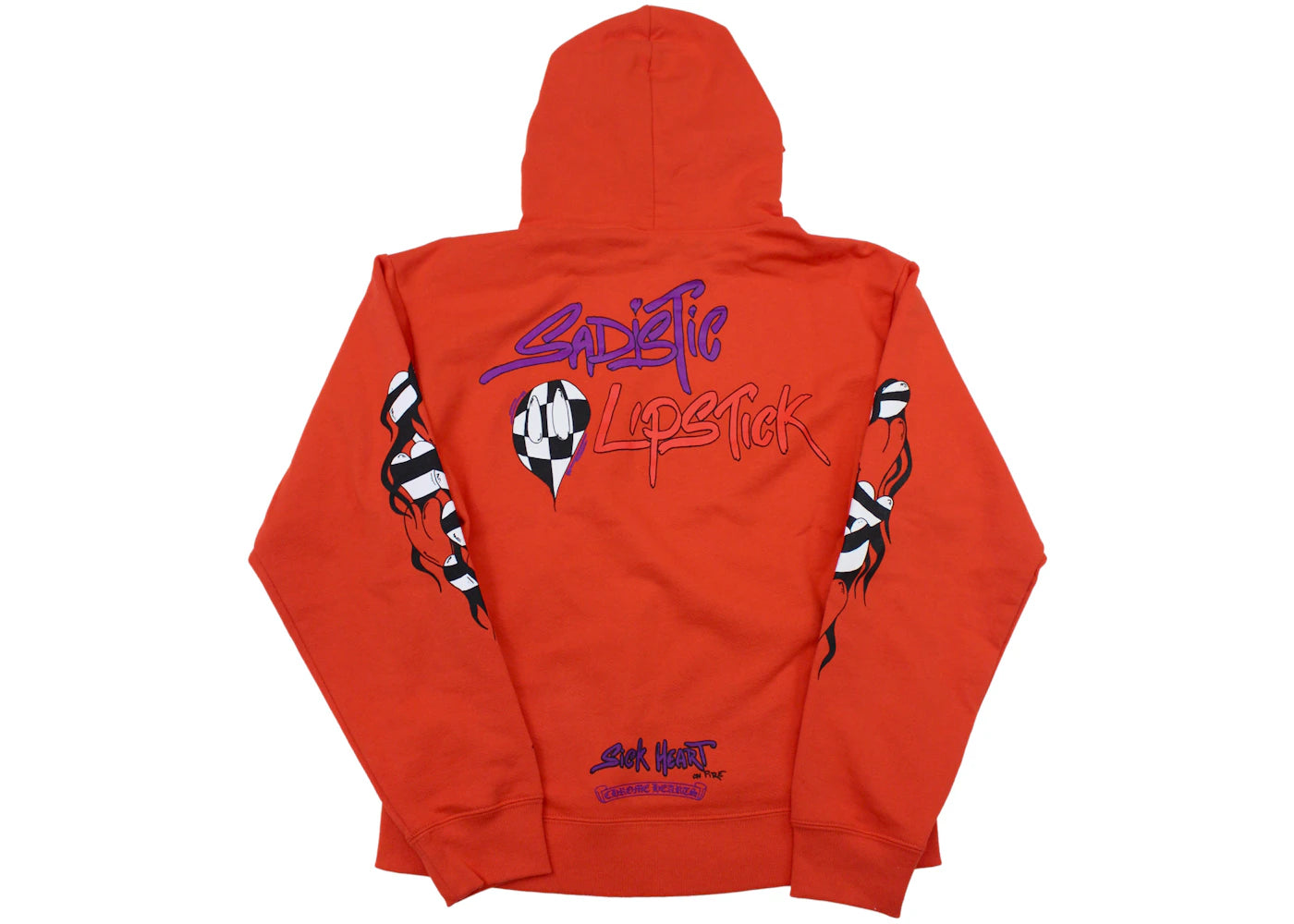 Chrome Hearts Matty Boy Sadistic Lipstick Hoodie Rot - vue 360