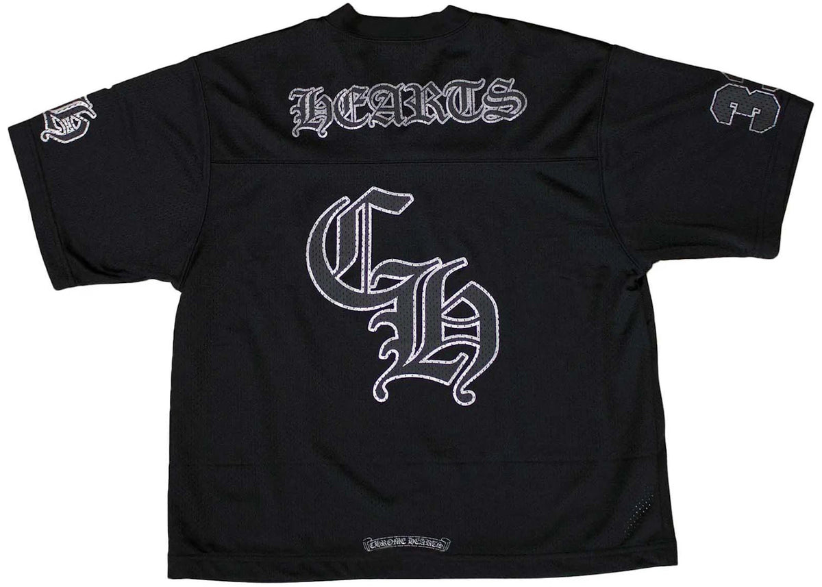Chrome Hearts Mesh Stadium Football Trikot Schwarz - vue secondaire A