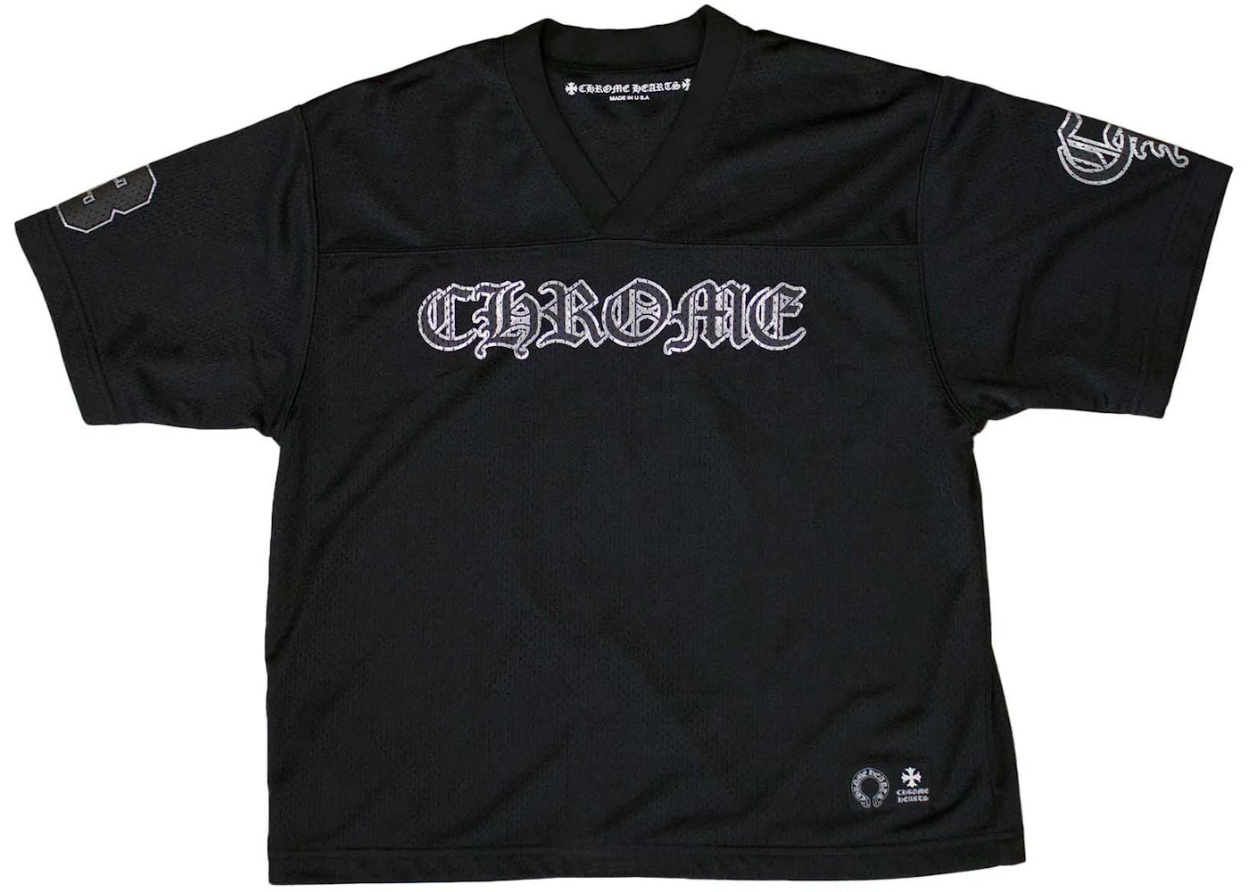 Chrome Hearts Mesh Stadium Football Trikot Schwarz - vue 360