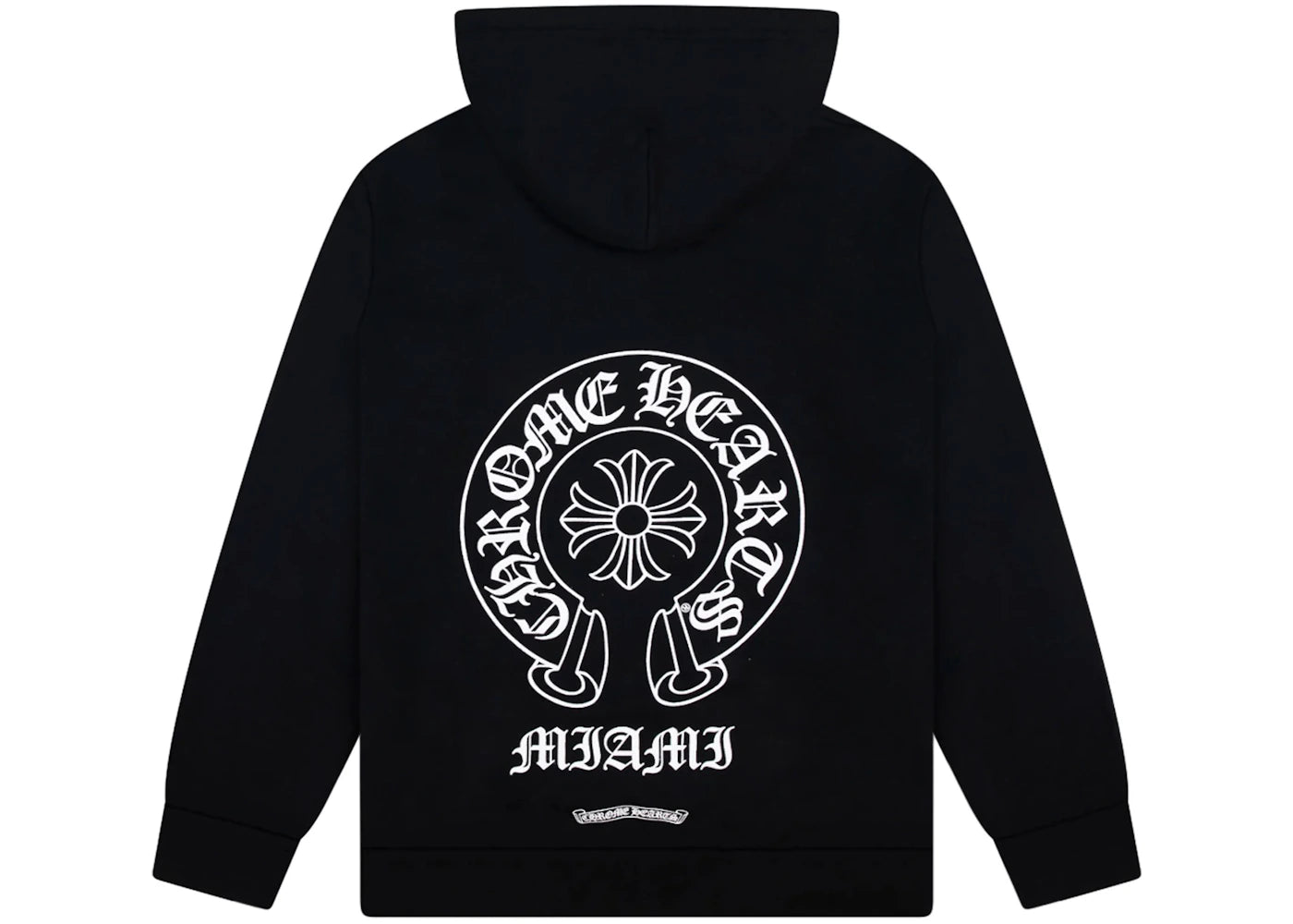Chrome Hearts Miami Exklusiver Kapuzenpullover mit Reißverschluss, Schwarz - vue 360