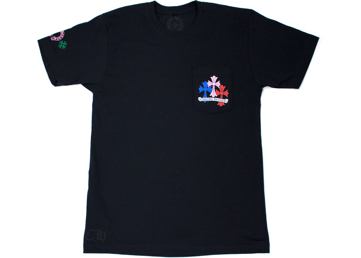 Chrome Hearts Multi Color Cross Cemetery T-shirt Black - vue secondaire A