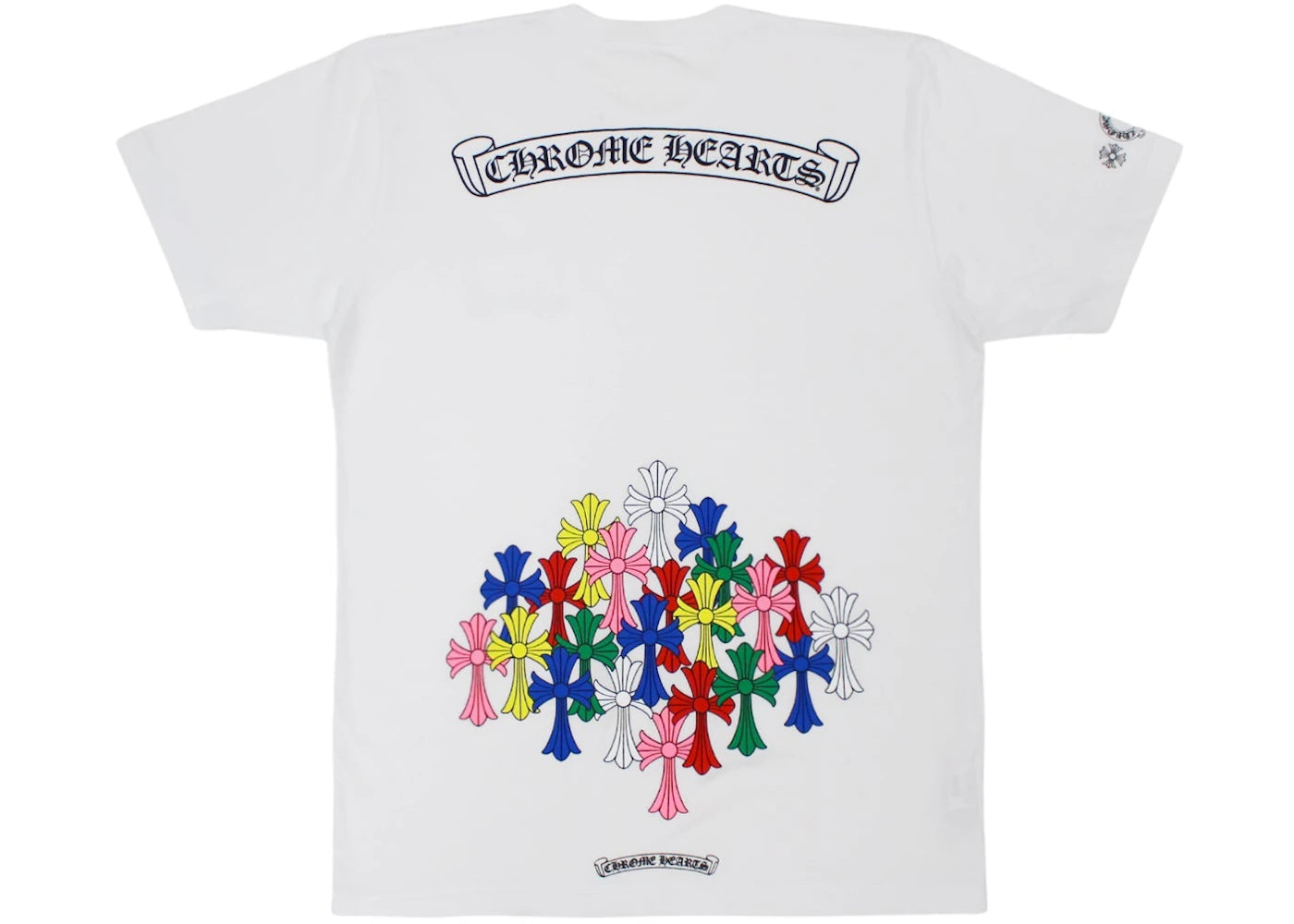 Chrome Hearts Multi Color Cross T-shirt White - vue 360